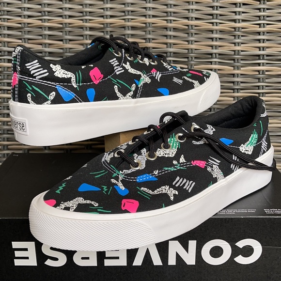 Converse Skid Grip CVO OX Archive Print - Black/Court Green/White MEN`S - Picture 9 of 16